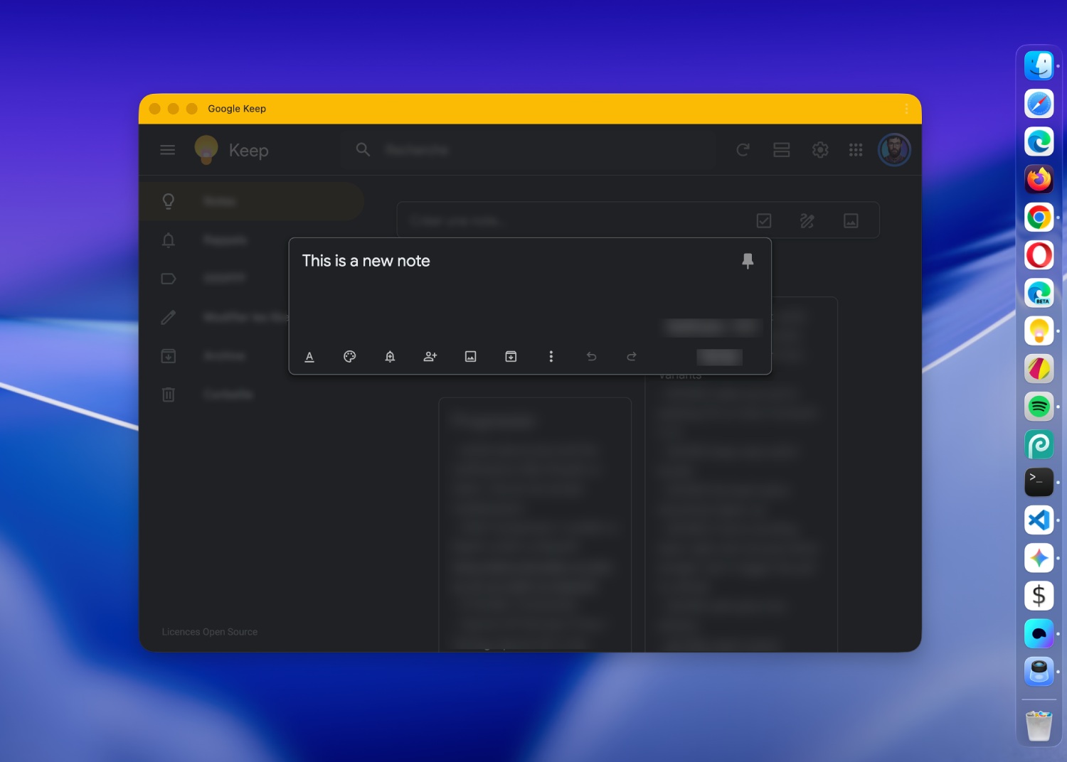 Google Keep PWA Preview