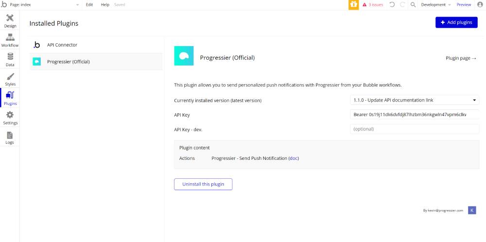Illustration screenshot for Get the official Progressier plugin (optional)