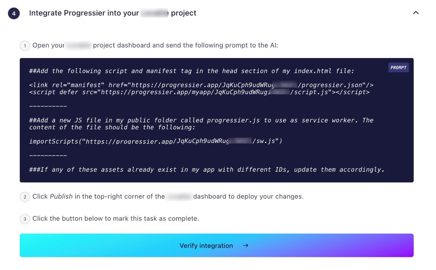 Illustration screenshot for Prompt the AI to add PWA capabilities
