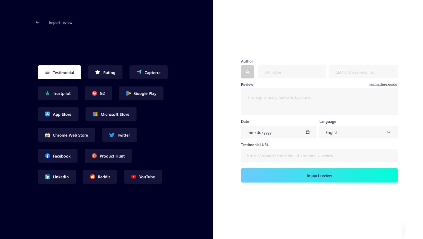 Illustration screenshot for Aggregate User Feedback