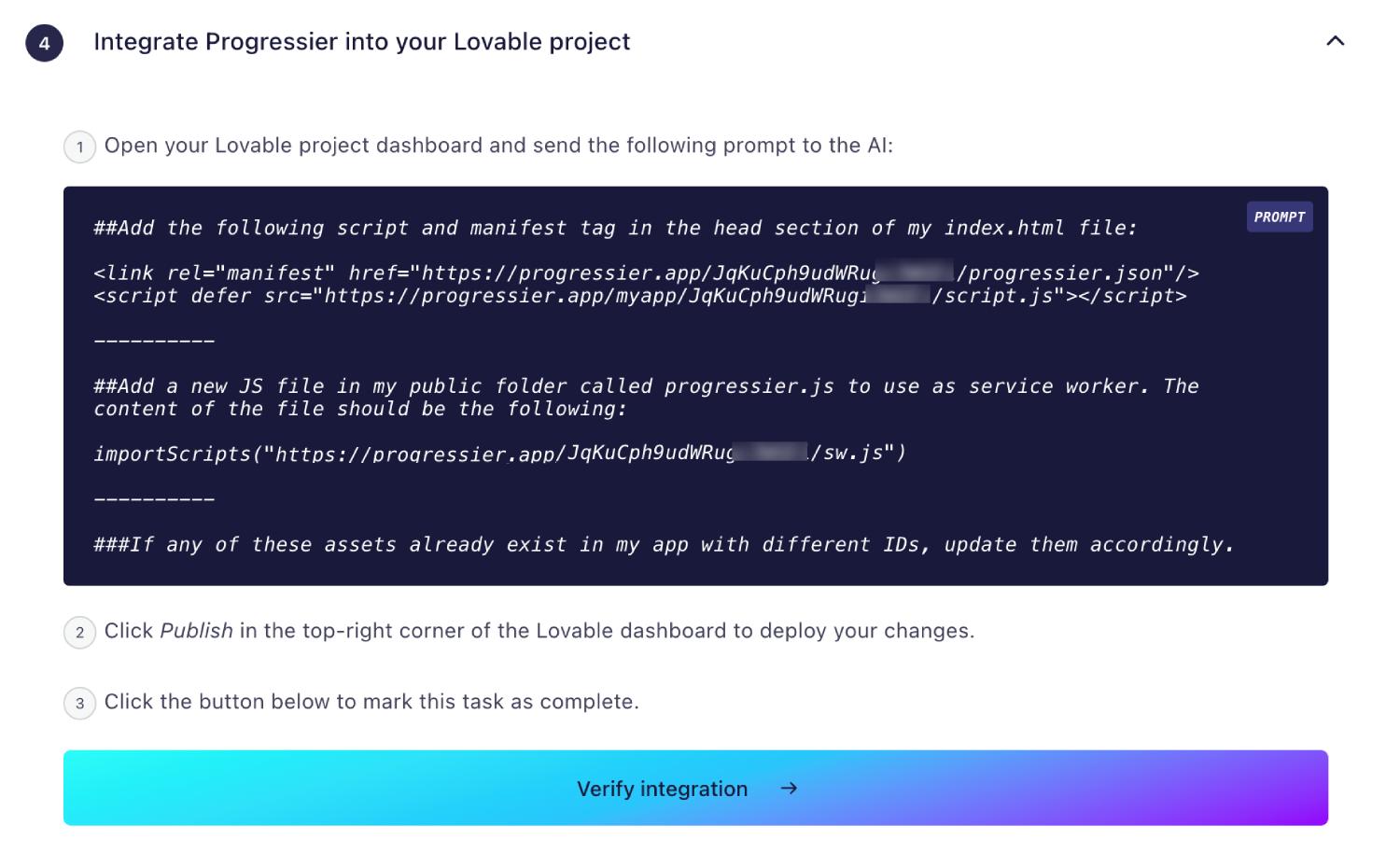 Illustration screenshot for Send our pre-crafted prompt