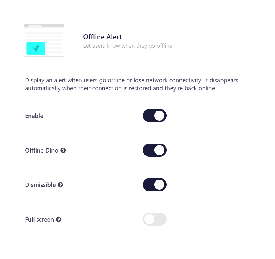 Illustration screenshot for Tailored Offline Alerts